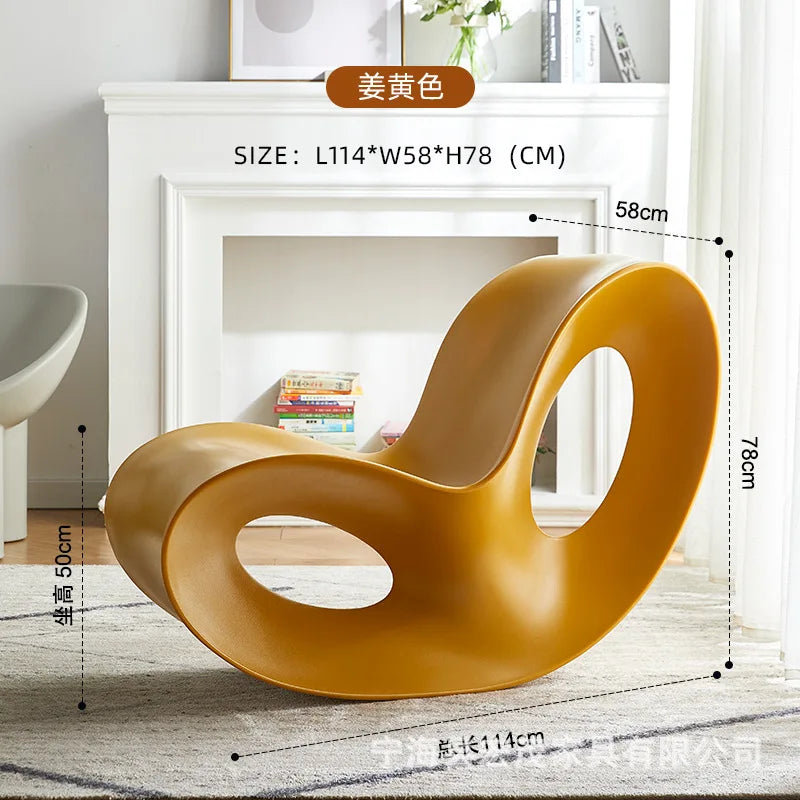 Nordic rocking chair recliner household living room lazy rocking chair single sofa adult balcony leisure