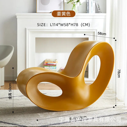 Nordic rocking chair recliner household living room lazy rocking chair single sofa adult balcony leisure