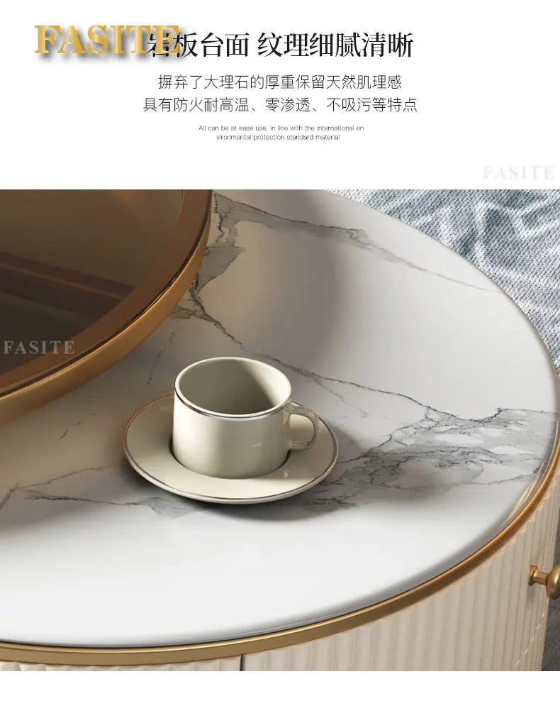 Commercial Rock Board Light Luxury And Simple Modern Small Unit Living Room Glass Coffee Table Table