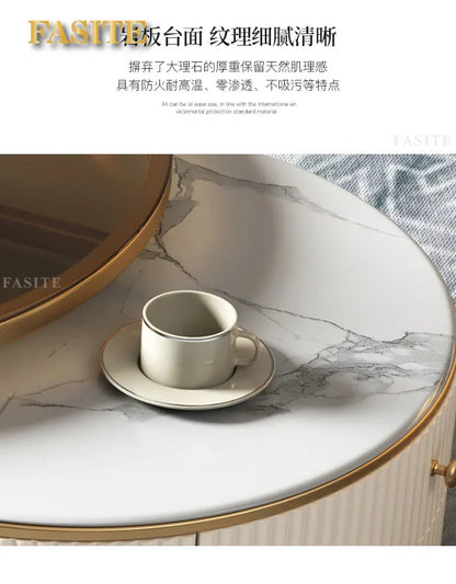 Commercial Rock Board Light Luxury And Simple Modern Small Unit Living Room Glass Coffee Table Table