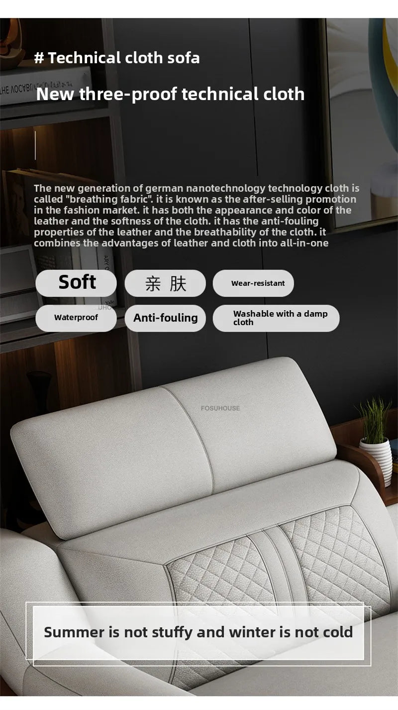 Italian Light Luxury Living Room Sofas Combination Nordic Double Sofas for Living Room Home Furniture Designer Leather Back Sofa