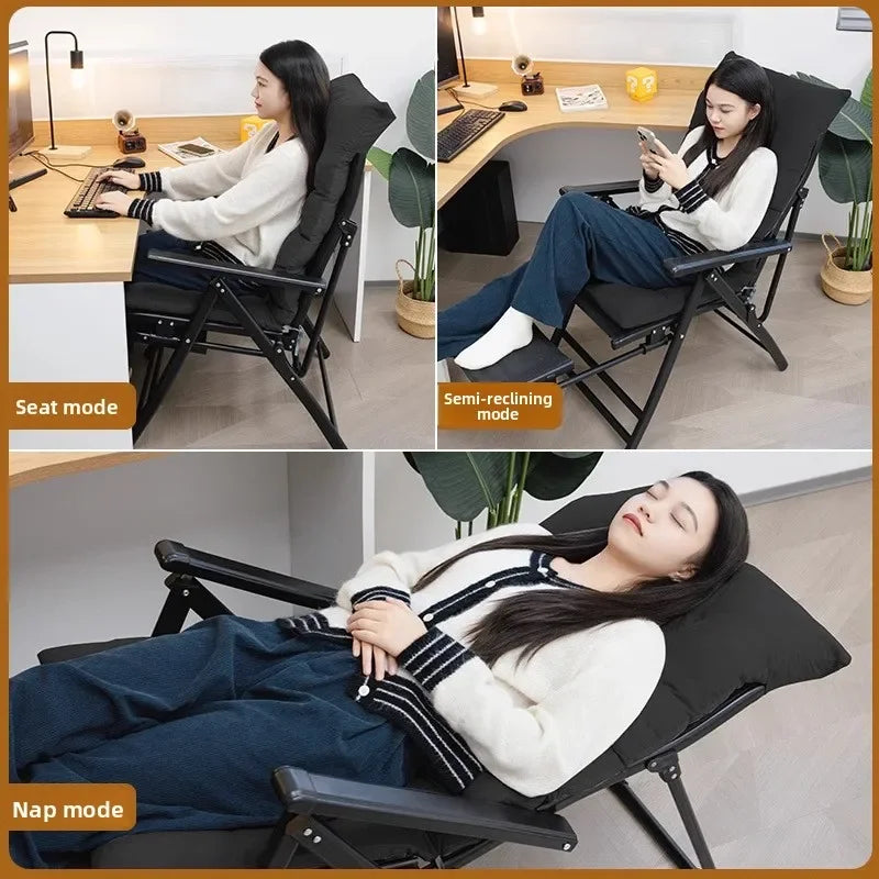 recliner lunch break folding office chair nap can lie down dual-purpose backrest computer chair couch