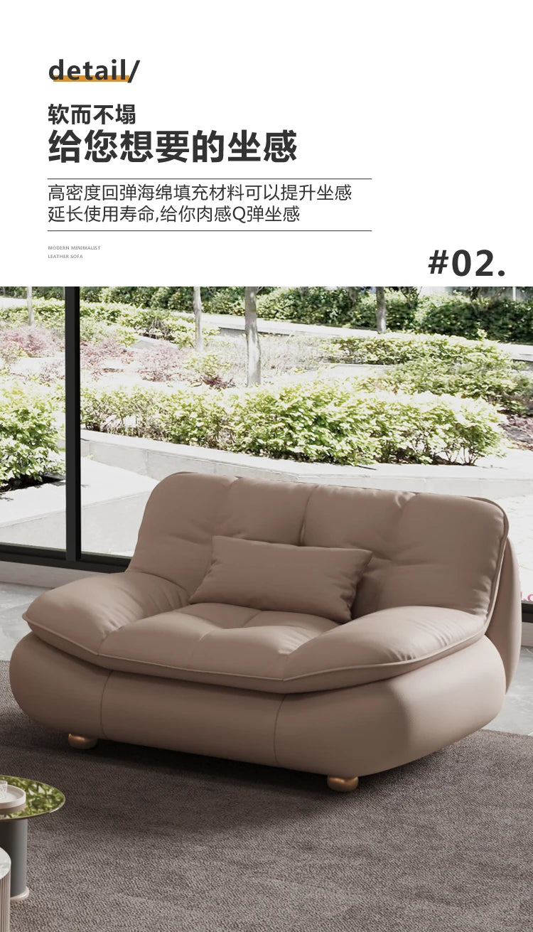 Aesthetic Classic Living Room Sofas White Real Leather Luxury Soft Sofa Lounge Lazy Modern Woonkamerbanken Furniture For Home