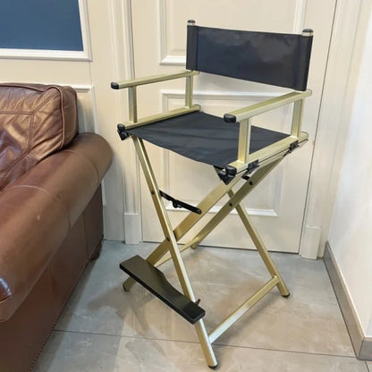 High Aluminum Frame Makeup Artist Director Chair Foldable Outdoor Furniture Lightweight Portable Folding Director Makeup Chair