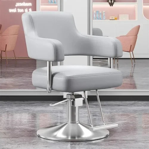 Portable Barbershop Salon Chair Luxury Beauty Gold Hairdressing Salon Chair Barber Swivel Silla Furniture