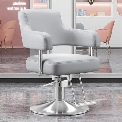 Portable Barbershop Salon Chair Luxury Beauty Gold Hairdressing Salon Chair Barber Swivel Silla Furniture