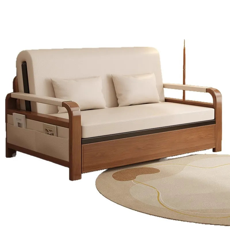 Light luxury home living room balcony folding sofa bed, single double multi functional telescopic bed