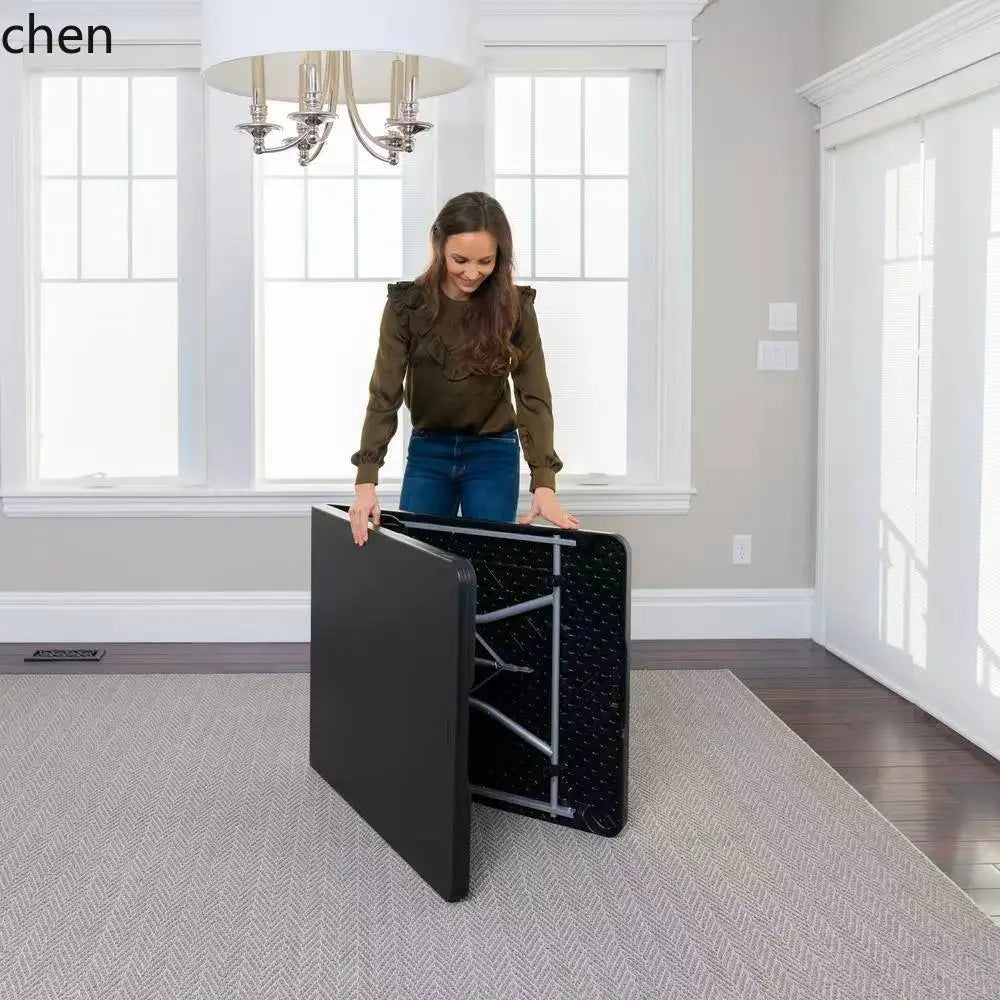 YXY Foldable Portable Office Desk Training Conference Rectangular Dining Table Calligraphy Desk Storage