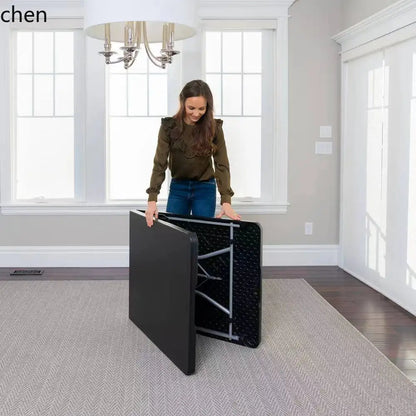 YXY Foldable Portable Office Desk Training Conference Rectangular Dining Table Calligraphy Desk Storage