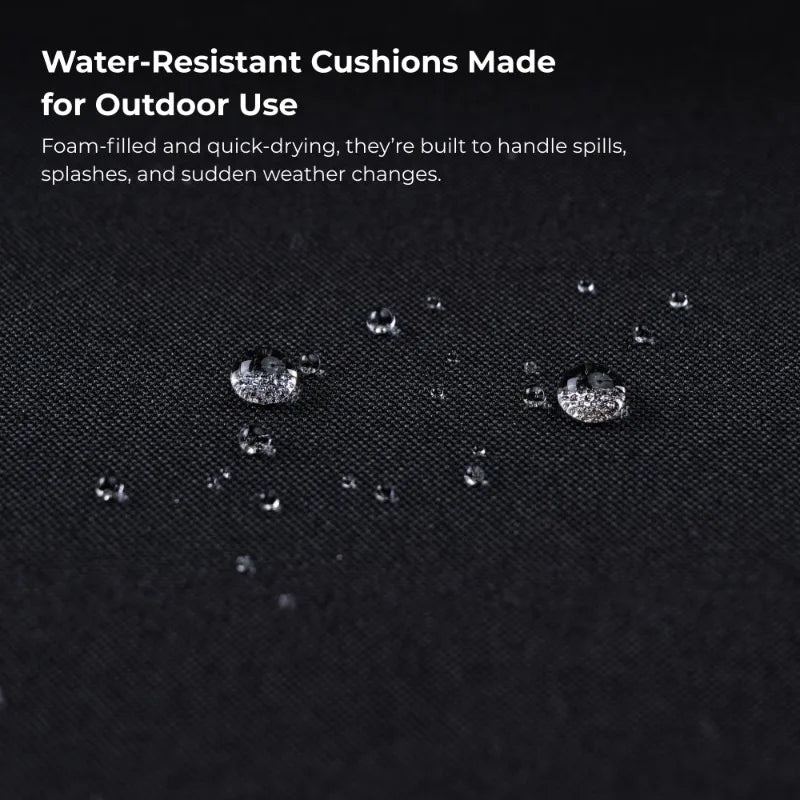 Brown Rattan Outdoor Patio Furniture Set 4 Pieces Garden Sofa Table Chairs with Cushions Weather Resistant