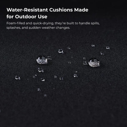 Brown Rattan Outdoor Patio Furniture Set 4 Pieces Garden Sofa Table Chairs with Cushions Weather Resistant