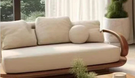 A couch Minimalistic Wooden Sofa Stools Recliners Modern 3 Seater Lazy Living Room Couch Lounge Mini China Sofas Camas Furniture