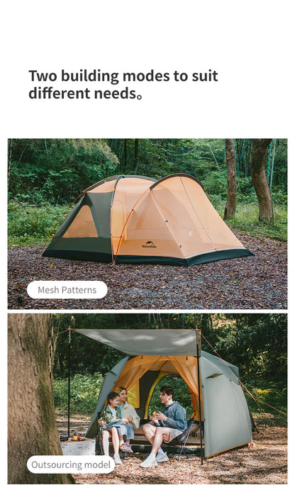 Naturehike 8-10 Person Tent Kota Cloud Casual Tent Outdoor Camping Hiking Travel Gazebo Tents Big Space Waterproof Breathable