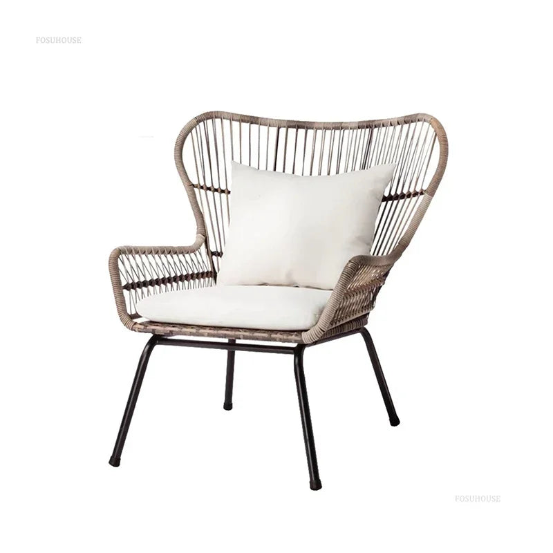 Nordic Outdoor Rattan Table and Chairs Combination Leisure Garden Furniture Sets High-end Open-air Patio Furniture Outdoor Set