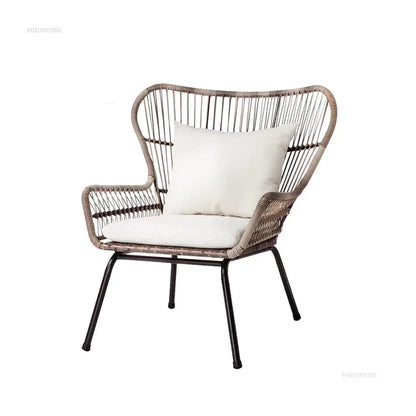 Nordic Outdoor Rattan Table and Chairs Combination Leisure Garden Furniture Sets High-end Open-air Patio Furniture Outdoor Set