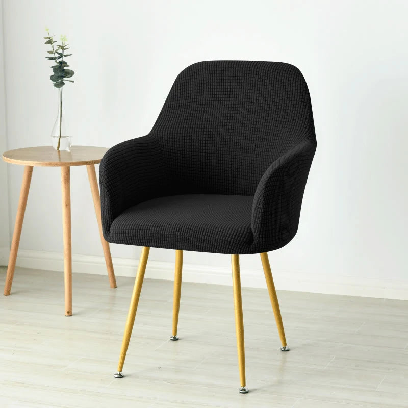 Elastic Polar Fleece High Arm Chair Covers Dining Adjustable Armchair Cover Hotel Bar Seat Slipcover Home Wedding Decoration