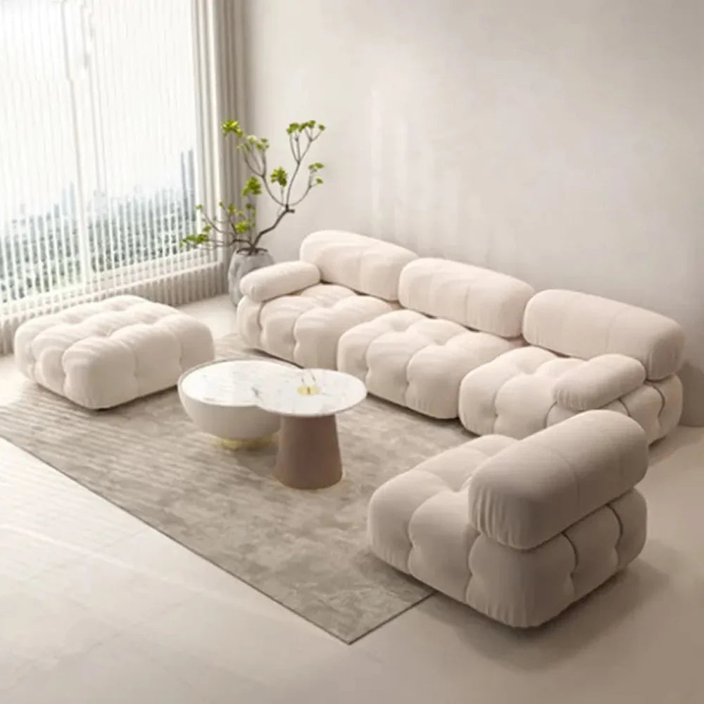 Modern Boucle 3 Seater Sectional Sofa L-Shape Living Room Furniture Luxury Design Home Couch Modular