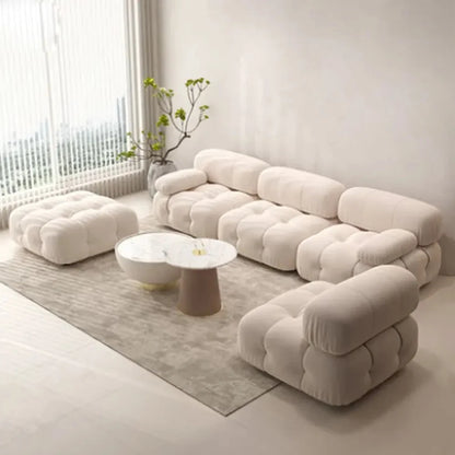 Modern Boucle 3 Seater Sectional Sofa L-Shape Living Room Furniture Luxury Design Home Couch Modular