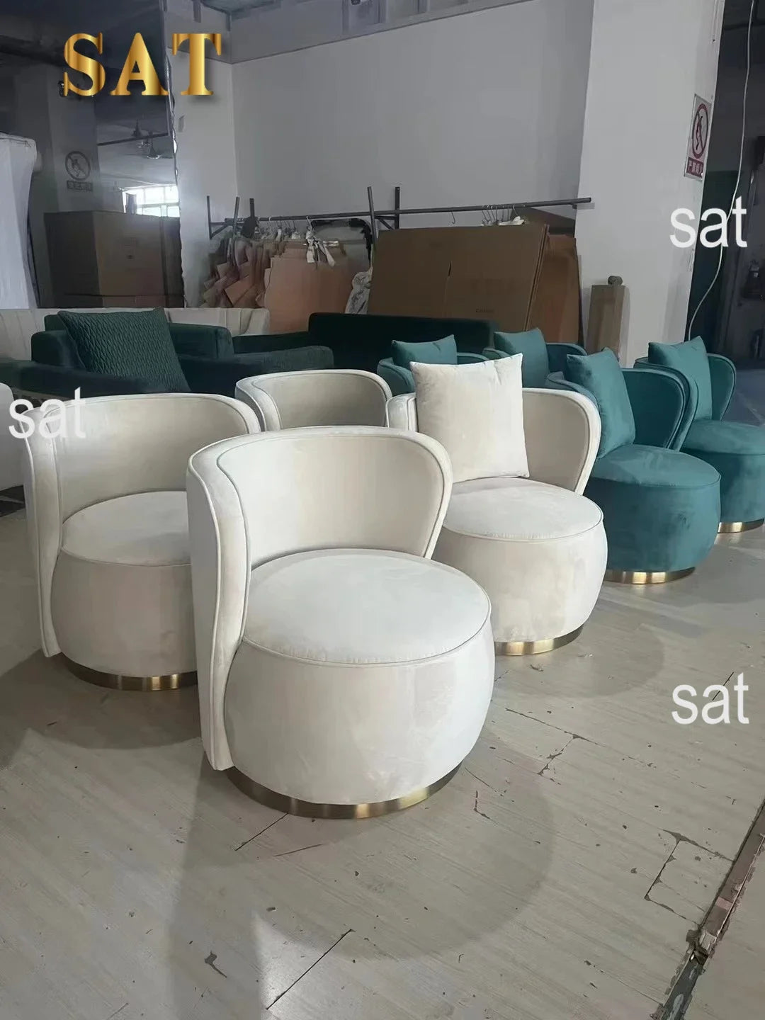 -Italian Style Luxury Lounge Chair Living Room Chair Sofa Stainless Steel Interior Armchair Home Hotel