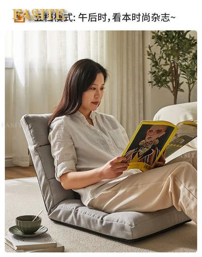 Lazy sofa tatami bay window lazy chair folding fabric can sit single chair balcony bedroom back lying