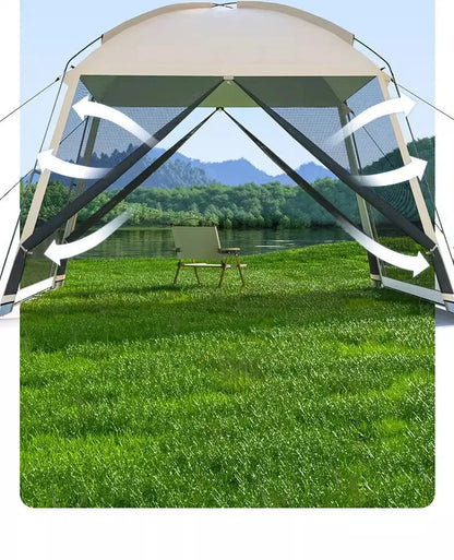 Outdoor Large Tent Canopy Sunshade Netting Portable Mosquito-Proof Tent Beach Camping Gazebo