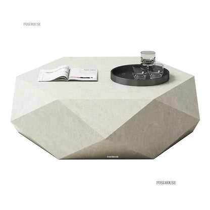Luxury Rock Board Coffee Tables Villa Living Room Tea Table for Living Room Furniture High-grade Luxurious Side Table