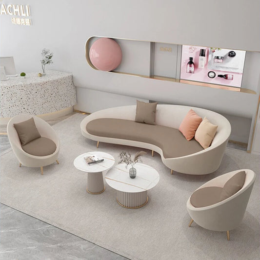 YXSF-04 Escritorio mobilier de bureau Commercial moderne réception canapé bureau canapé en cuir bureau canapé ensemble meubles