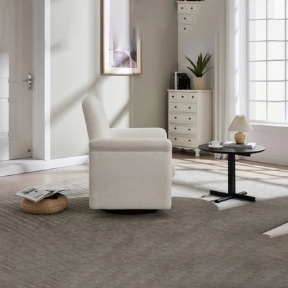 Bedroom Living Room Essential Modern Swivel Accent Chair Barrel Armchair With Wood Base Great For Reading Waiting