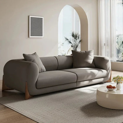 ^Or Nordic Wabi-Sabi Minimalist Living Room Matte Fabric Sofa Multi-Person Free Combination Hotel Lobby Villa Sectional Sofa&*