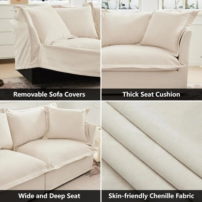 Chenille Power Sofa with Sleeper - Comfortable and Versatile Sofa Bed for Living Room, Ideal for Guests and Relaxation, Stylish