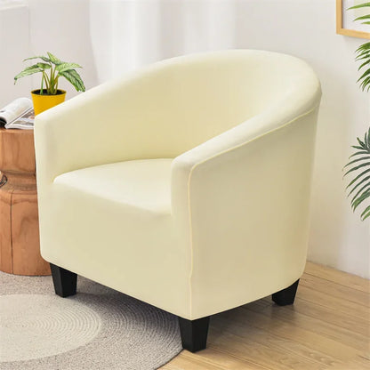 Solid Color Elastic Club Tub Chair Cover Spandex Single Sofa Slipcover with Seat Cover Armchair Protector Living Room Bar Hotel