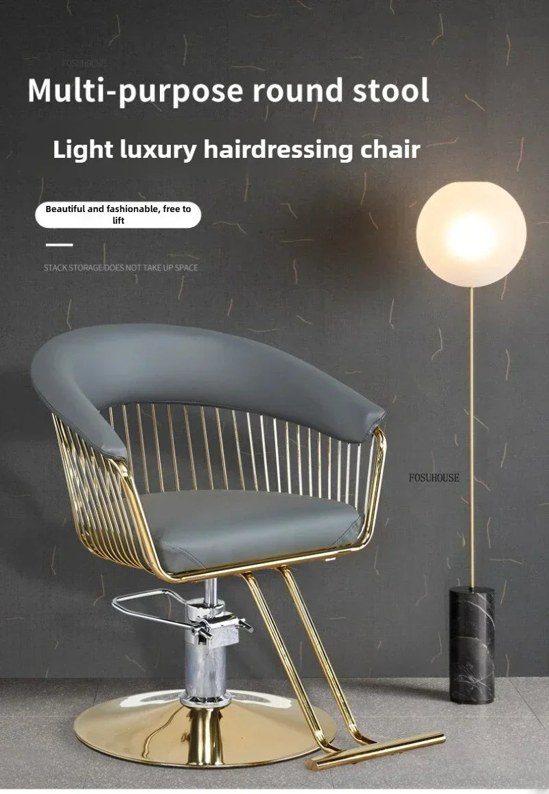 Nordic Barber Shop Barber Chairs Beauty Salon Professional Barber Chair Liftable Swivel Chair Hairdressing Chair Salon Furniture