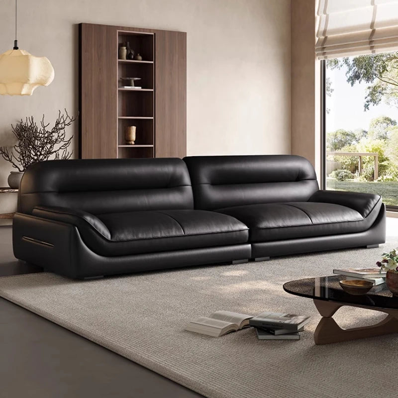 Leather Lounge Sofa, Luxury Italian Nordic Design, Lazy Couch Recliner, Mini Three Seater Divani Da Soggiorno Furniture