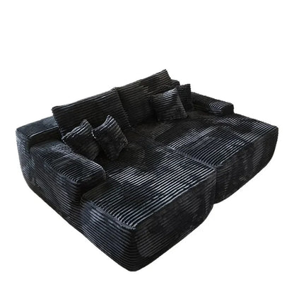 Compression sofa, simple wind sponge filling, soft large seat deep in the living room, corduroy surface, lazy recliner