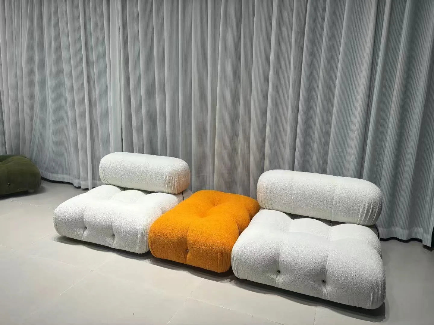 Living Room Sectional Sofas Boucle Modern Luxury Design Home Furniture 3 Seater L Shape Couch Modular Mario Bellini Sofa