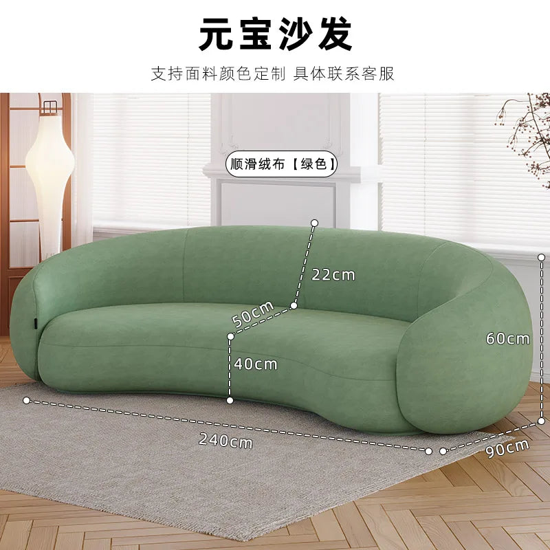 Curved Armchair Living Room Sofas White Designer Modern Minimalist Living Room Sofas Lazy Floor Muebles Lounge Suite Furniture