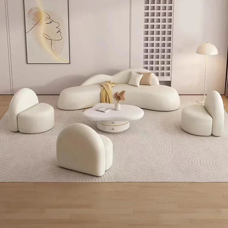 m Living Room Italy Sofa Set Customize Lambwool Leather Fabric Modular Sofa Set Modern Modern Leather Lounge Curved Sofa l