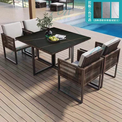 Terrace Garden Rattan Outdoor Chair Leisure Tea Table Patio Outdoor Furniture Set Outdoor Table and Chairs Garden Furniture Sets