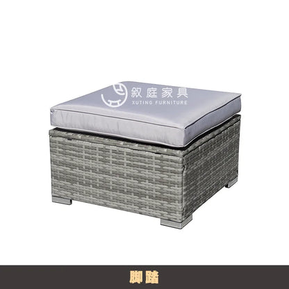 Outdoor leisure rattan sofa outdoor open-air garden courtyard waterproof and sunscreen leisure hotel bed and breakfast terrace c