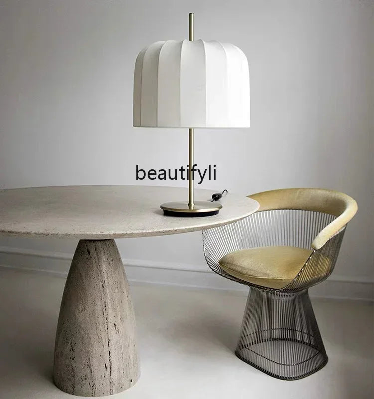 High-end stainless steel dining chair single sofa chair designer home living room wrought iron balcony