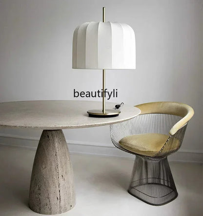High-end stainless steel dining chair single sofa chair designer home living room wrought iron balcony