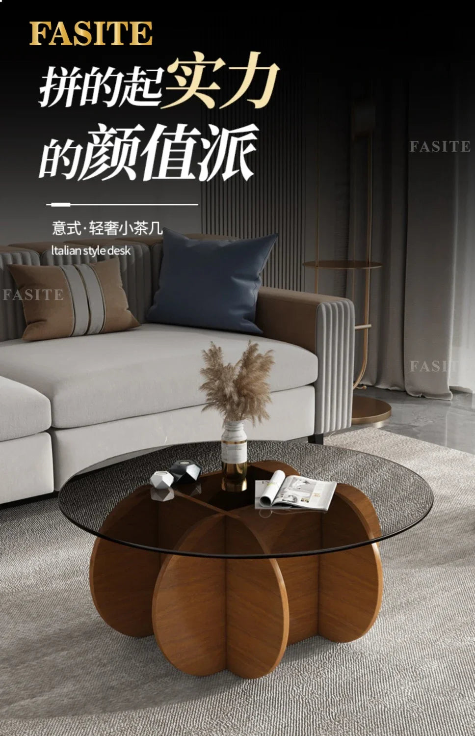 Unique Display Coffee Table Clear Ornaments Aesthetic Minimalist Coffee Table Luxury Design Mesa Centro Salon Home Furniture