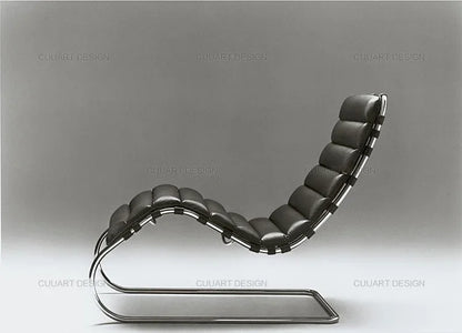 Lounge Chair Lunch Break Home Balcony, Office Medieval Chair Designer Stainless Steel Leisure Chair Single