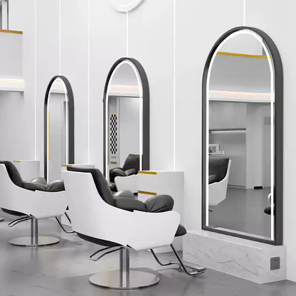 HJ Barber Shop Mirror Quick Cut Special Mirror Hair Salon Internet celebrity hair salon Full Lamp Mirror