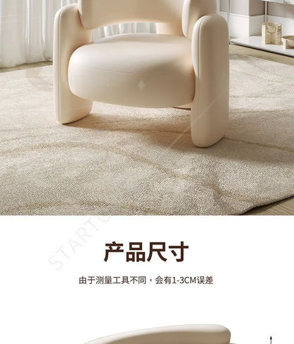 Negotiation Sofa Chair Living Room Furniture Sofas Cream Wind Balcony Single Sofa Nail Salon Beauty Salon Reception Lounge Area