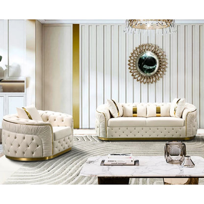 High-end custom luxury villa 3 2 1 seat sofa set furniture living room modular Italian modern design fabric combination sofa