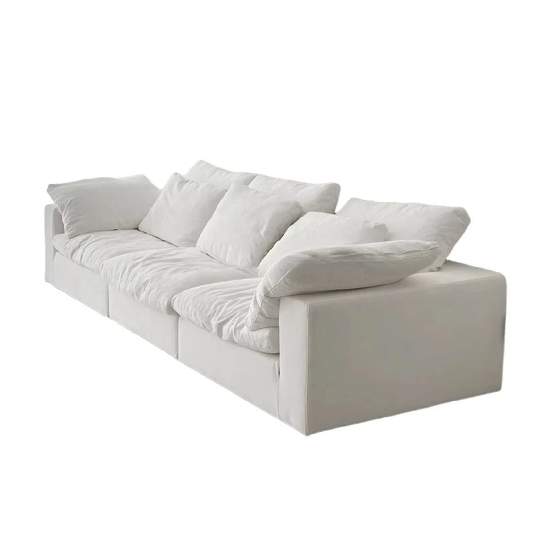 Vacuum Compressed Comfy Corduroy Fluffy Sofa Set Furniture Living Room Modular Couch Modern L Shape Sectional Sofa