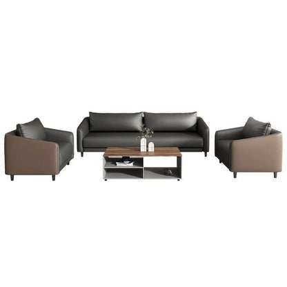 Office Sofa Modern Meeting Guests Business Reception Negotiation Leisure Area Modern Leather Sofa Coffee Table Combination Set