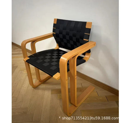 Solid Wood Woven Fabric Dining Chairs,Backrest Armchair,Furniture,Customized,Home,Living Room,Desk Stool