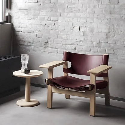 Luxury Modern Solid Wood Sofa Chair Leisure for Living Room Bedroom Lazy Lounge Single Mid century Leather Hotel Unique Design